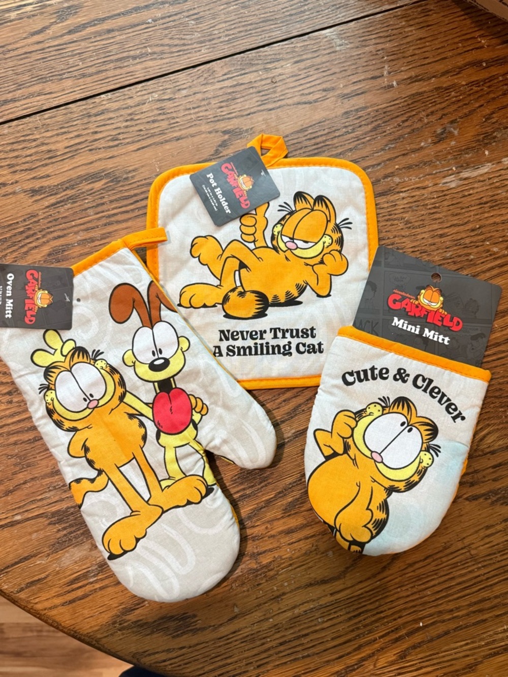Garfield Oven Mitt and Mini Mitt Set - Orange & White
